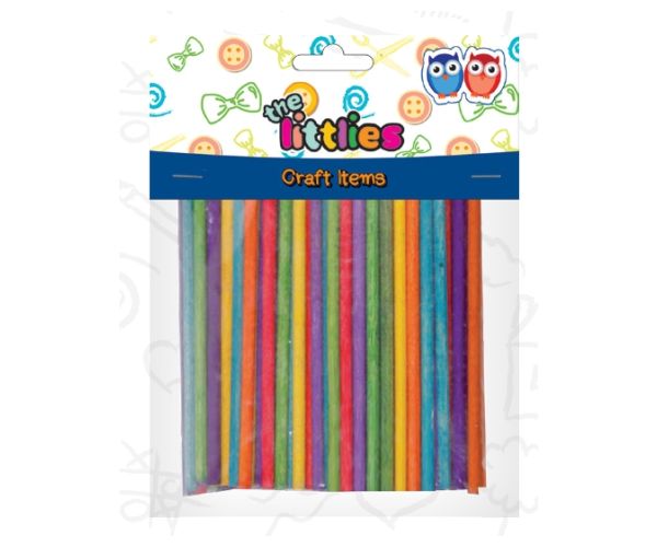 Színes fa pálcikák 4x10mm 100db-os szett