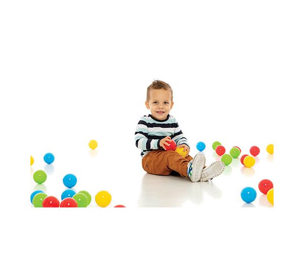 Színes labda hálóban 100db - D-Toys