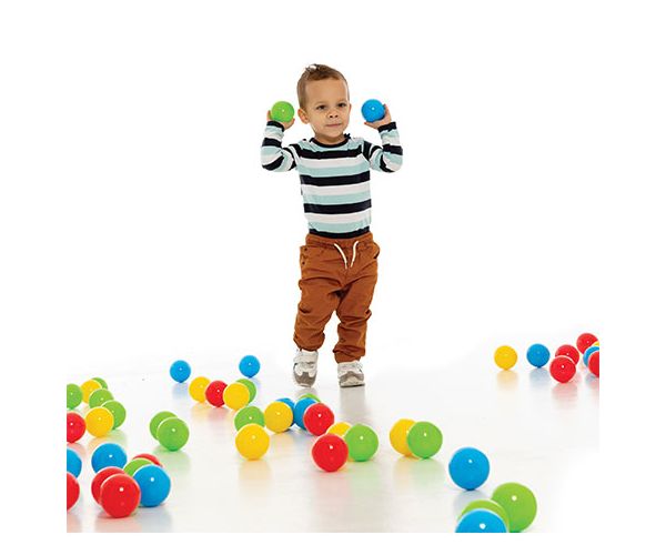Színes labda hálóban 100db - D-Toys