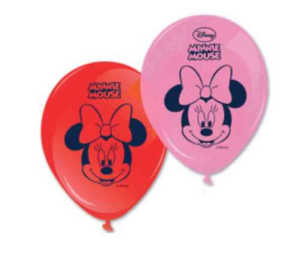 Minnie Egeres party színes lufik 8db-os szett