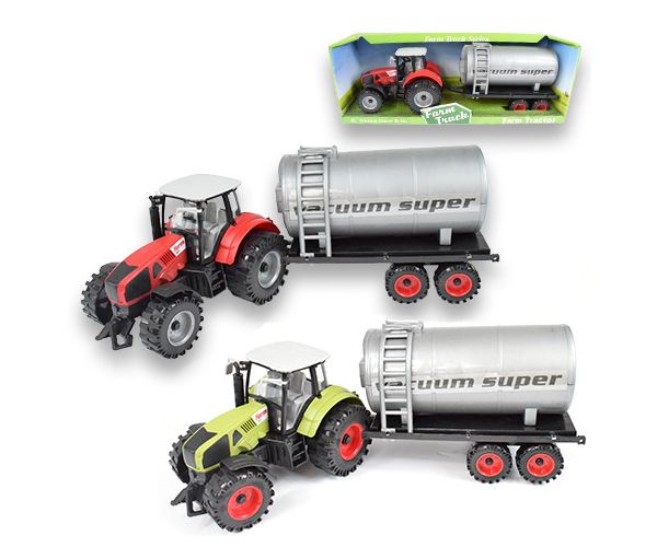 Farm Truck Series: Piros vagy zöld víztartályos traktor 46cm