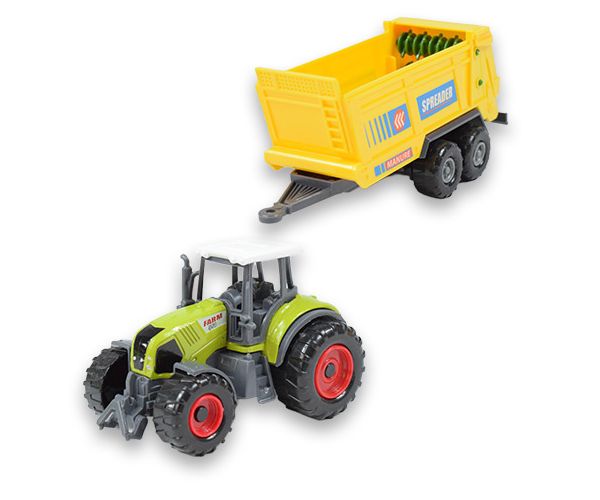 Farm Set: Mezőgazdasági traktor utánfutóval négyféle változatban 22cm