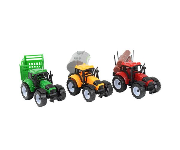 Farmer Truck: Farm traktorok utánfutóval 3 db-os szett 28cm