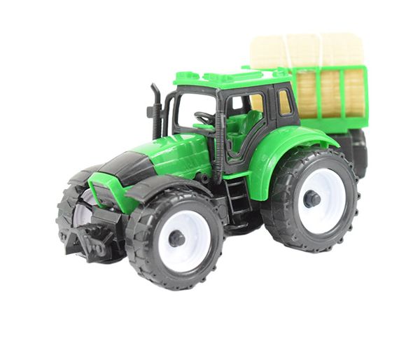 Farmer Truck: Mezőgazdasági traktor szett utánfutókkal 28cm