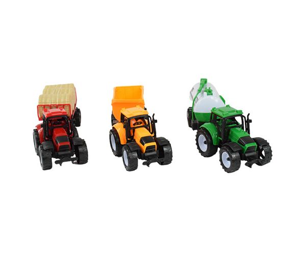 Farmer Truck: Három részes farmer traktor szett utánfutóval 28cm