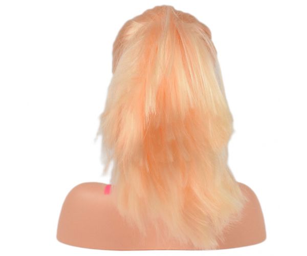 Fashion Girl: Szőke hajú fésülhető és fodrászolható babafej sminkpalettával és kiegészítőkkel 21cm