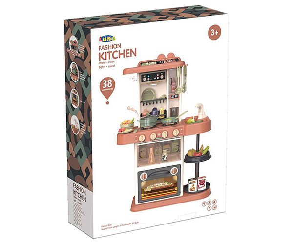 Fashion játékkonyha fénnyel és hanggal 38db-os szett kétféle színben