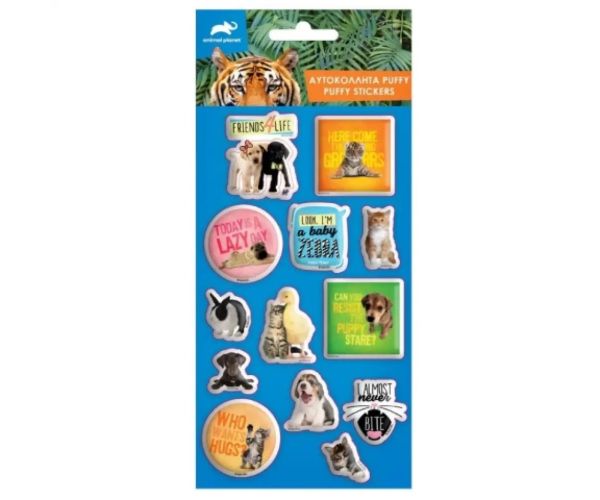 Animal Planet 3D pufová nálepka set 10x22cm na hárku