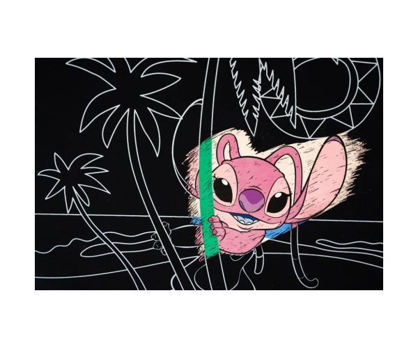 Canenco: Stitch škrabací plagát, 29x15 cm, 2 kusy
