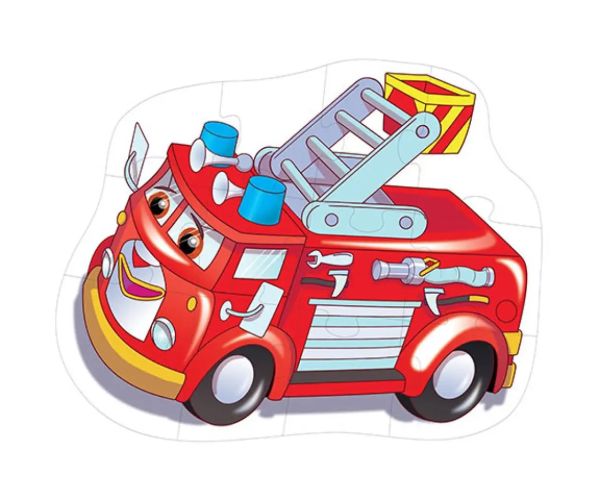 Hašičské auto obrovské podlahové puzzle 12 dielny set