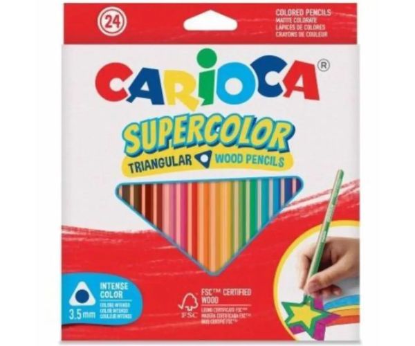 SuperColor 24-dielny set trojhranných farebných ceruziek - Carioca