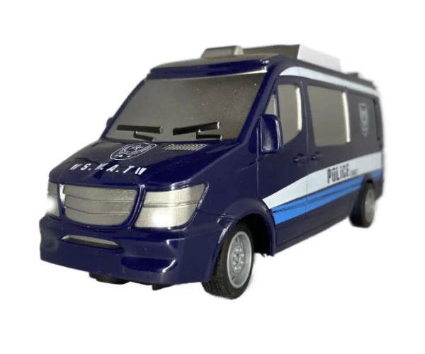 RC SWAT policajný mikrobus na diaľkové ovládanie so svetlom 27MHz 1/32 25cm