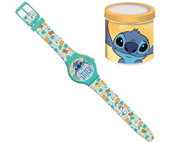 Luna: analógové hodinky s motívom Disney Stitch v kovovej darčekovej krabičke