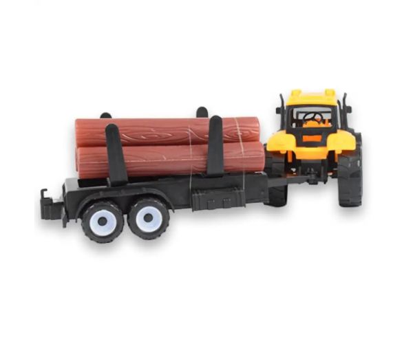 Engineering Truck: 2-dielny set pracovných strojov s traktorom na drevo a trailerom