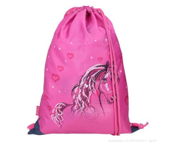 Spirit: Kone ergonomická školská taška s 3D vzorom a LED svetlom 5-dielny set 34x22x41cm