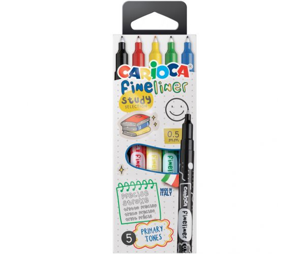 Fineliner Study Selection 5db-os tűfilc szett 0,5mm - Carioca