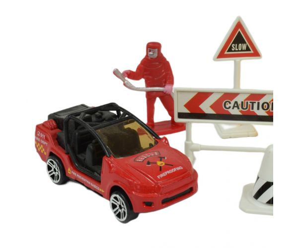 Fire Crew: Tűzoltó játékszett járművekkel és kiegészítőkkel többféle változatban 1db