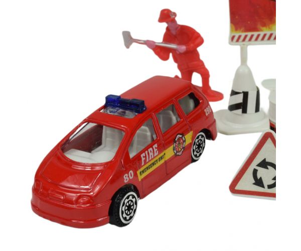 Fire Crew: Tűzoltó játékszett járművekkel és kiegészítőkkel többféle változatban 1db