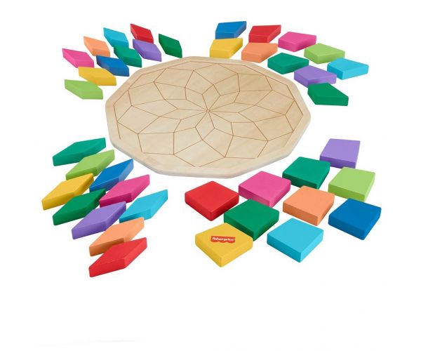 Fisher-Price: Wood Fa mandala színkirakó - Mattel