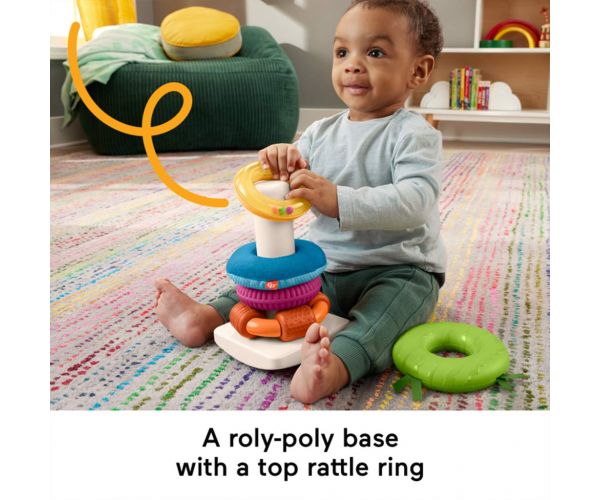 Fisher-Price: Sensory Rock-A-Stack™ gyűrűpiramis - Mattel