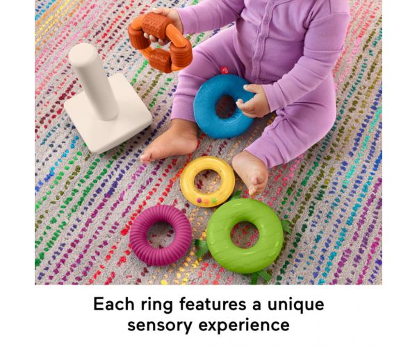 Fisher-Price: Sensory Rock-A-Stack™ gyűrűpiramis - Mattel