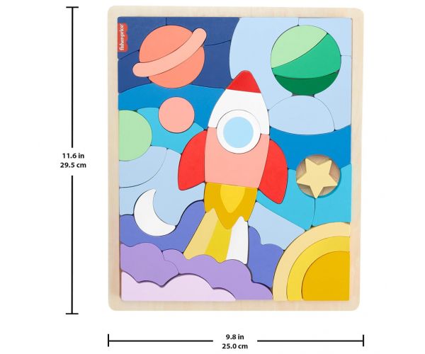 Fisher Price: Wood fa űrhajós kirakó  - Mattel