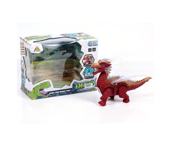 Elemes sárkány figura fénnyel 25cm