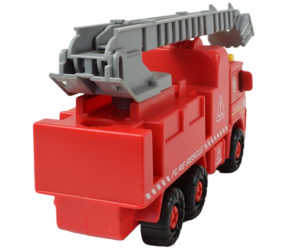 Fire Engine: Darus szétszerelhető tűzoltóautó szerszámokkal és hanggal 20cm