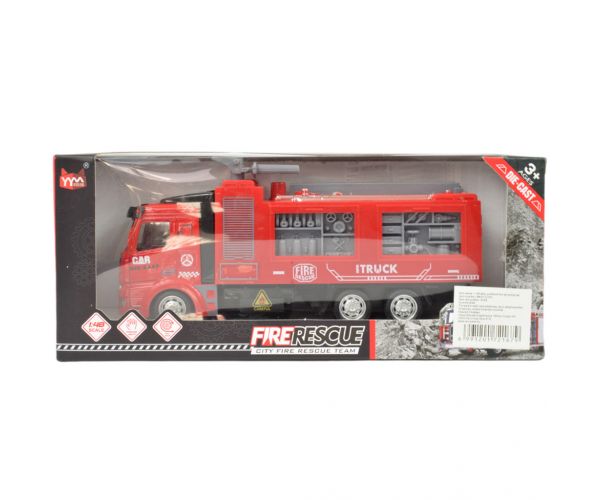 Fire Rescue: Lendkerekes tűzoltóautó víz agyúval 19cm