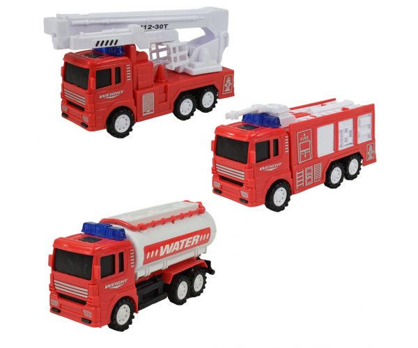Fire Truck: Lendkerekes tűzoltóautó többféle változatban 13cm