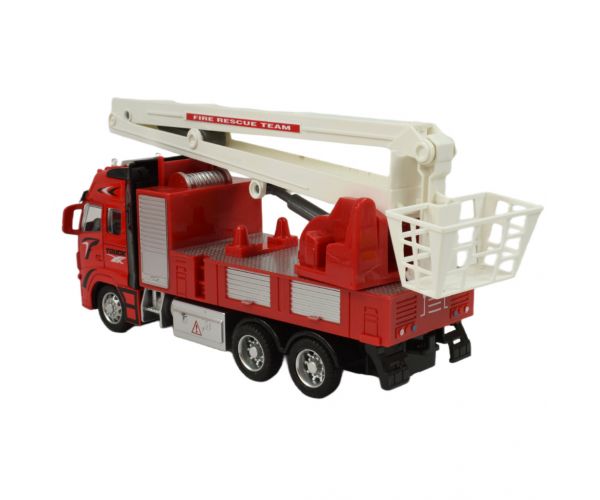 Fire Truck: Lendkerekes darus tűzoltóautó fénnyel és hanggal 20cm