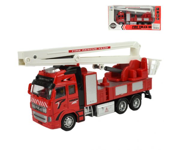 Fire Truck: Lendkerekes darus tűzoltóautó fénnyel és hanggal 20cm