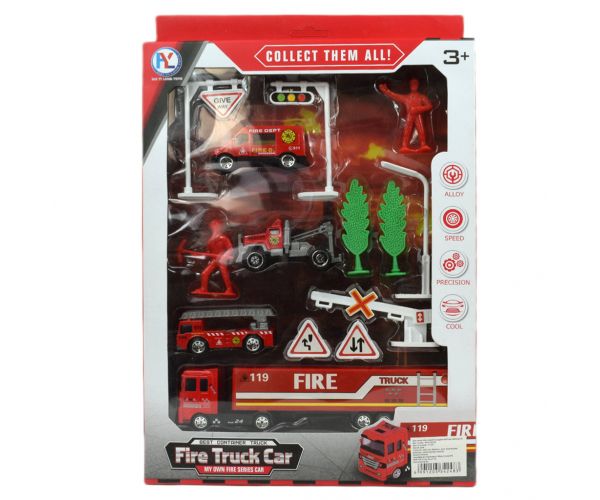 Fire Truck: Tűzoltósági jármű játékszett kiegészítőkkel