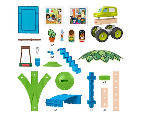 Fisher-Price: Wonder Makers tengerparti bungaló építő készlet 35db-os - Mattel