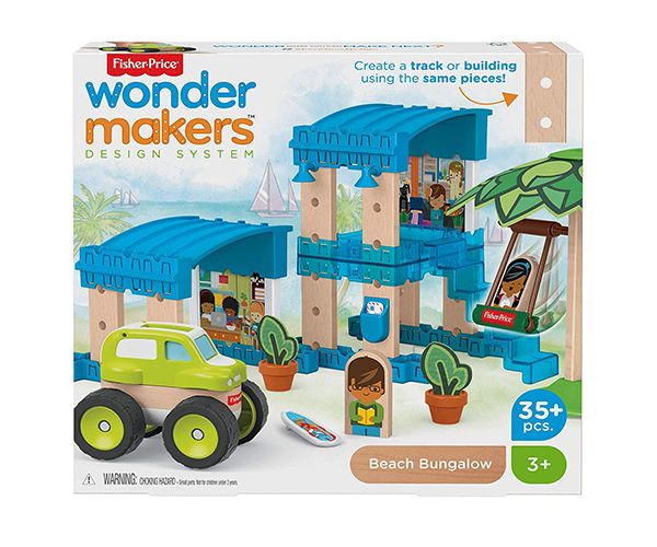 Fisher-Price: Wonder Makers tengerparti bungaló építő készlet 35db-os - Mattel