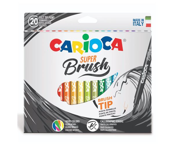 Ecsetvégű filctoll szett 20 db-os kiszerelésben - Carioca