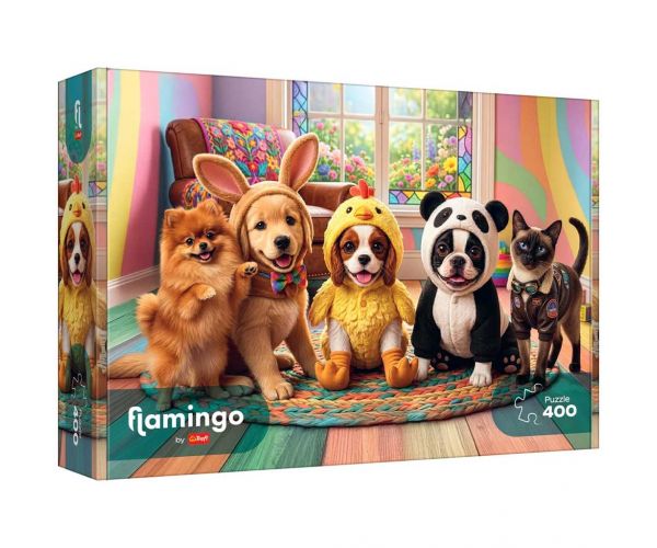 Flamingo by puzzle Öltöztethető háziállatok 400db-os puzzle - Trefl
