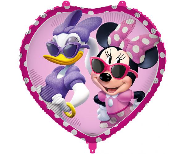 Minnie egeres szív alakú fólia lufi 46cm