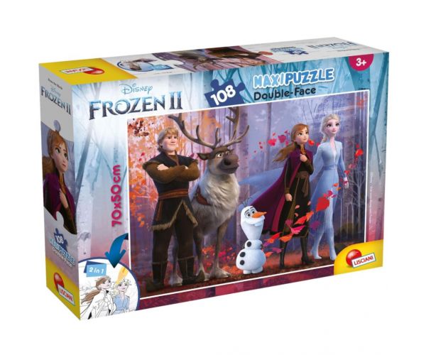 Jégvarázs 2 2 az 1-ben 108db-os puzzle és színező 70x50cm - Lisciani