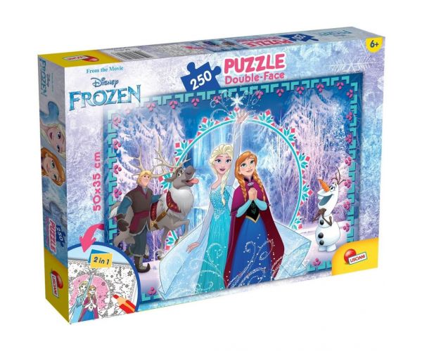Jégvarázs 2 az 1-ben 250db-os puzzle és színező 50x35cm - Lisciani