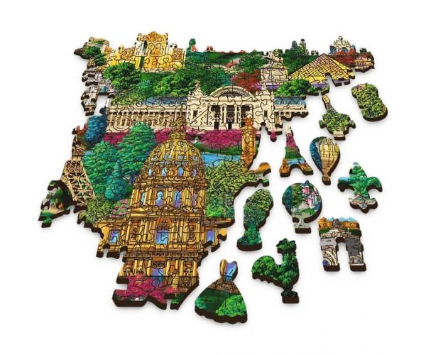 Franciaország, híres helyek - 1000 db-os fa puzzle - Trefl