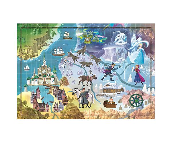 Disney: Jégvarázs térkép puzzle 1000db-os - Clementoni