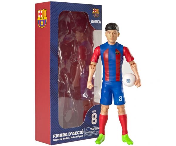 Focista akciófigura, 20 cm - FC Barcelona, Pedri 8-as mezben