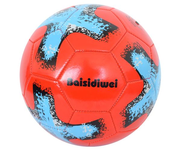 Műbőr focilabda színes kereszt mintával 23cm