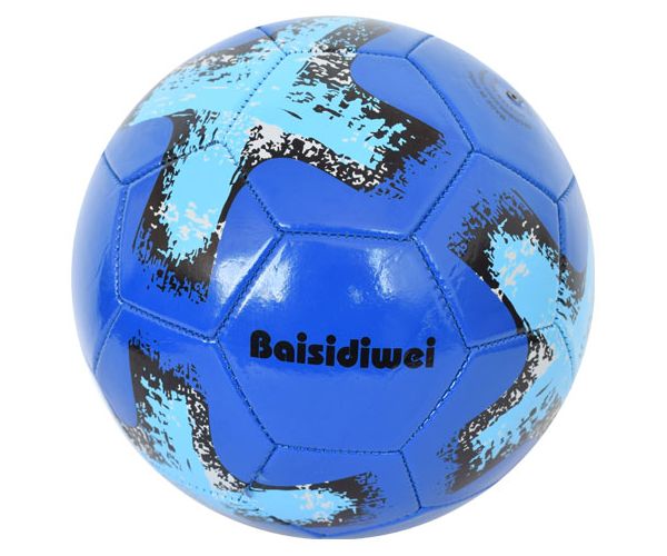Műbőr focilabda színes kereszt mintával 23cm