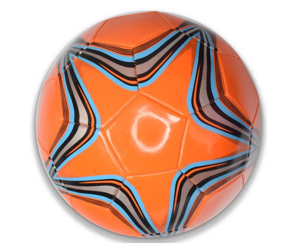 Csillag mintás műbőr focilabda többféle változatban 22cm