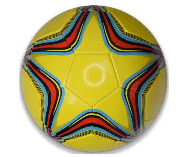 Csillag mintás műbőr focilabda többféle változatban 22cm