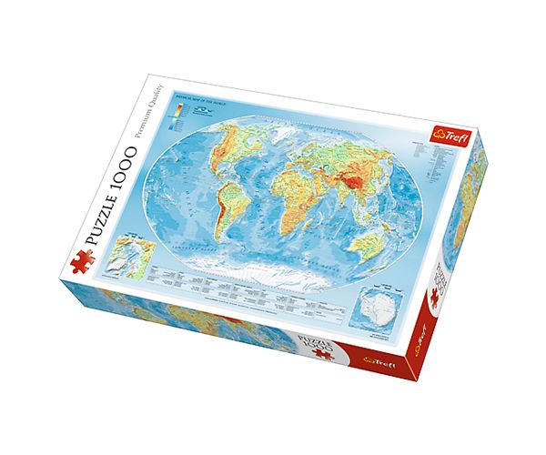 A Föld fizikai térképe 1000 db-os Puzzle - Trefl