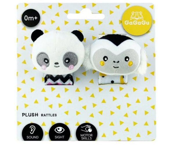 GaGaGu: Dupla csörgő szett - Majom és Panda