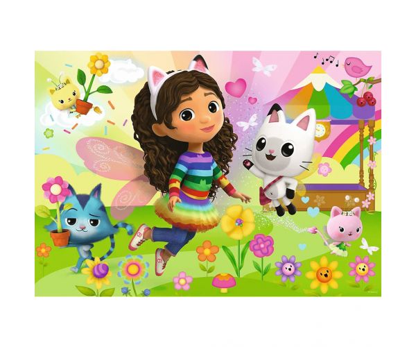 Gabi babaháza Csillogó kaland 100db-os glitteres puzzle – Trefl